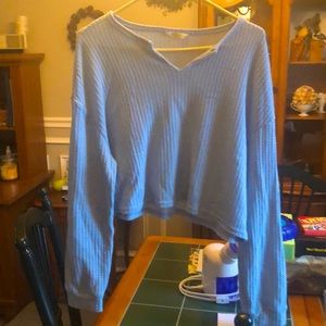 Light blue cropped sweater